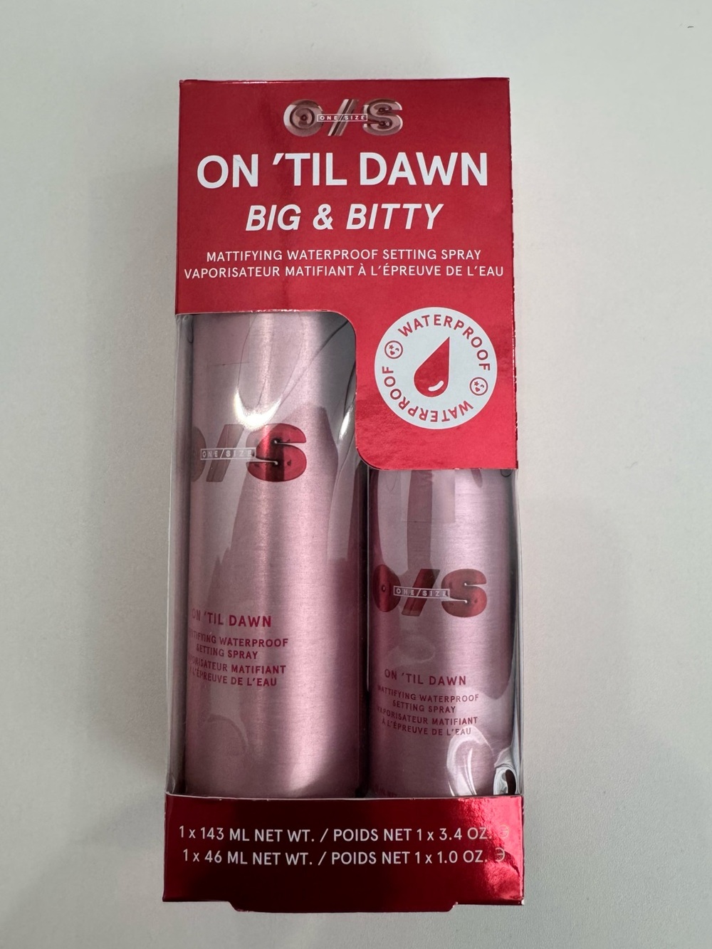 🆕 ONE/SIZE On 'Til Dawn Mattifying Waterproof Setting Spray - Big & Bitty Duo